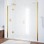 Душевая дверь в нишу Vegas Glass AFP-F 210 09 10 L профиль золото глянцевое, стекло сатин