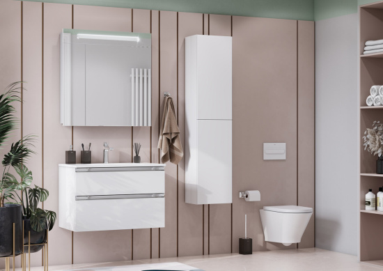 Мебель для ванной Roca The Gap 80 2 ящика, белый глянец
