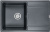 Комплект Мойка кухонная Paulmark Flugen PM217850-BLM черный металлик + Смеситель Paulmark Essen Es213011-418 для кухонной мойки, черный металлик