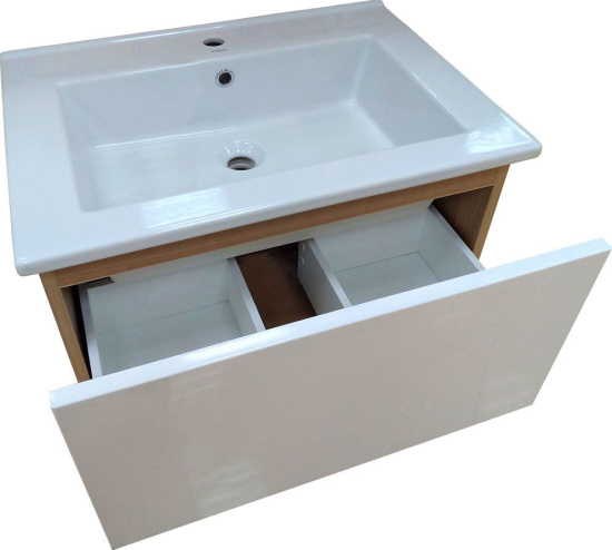 Мебель для ванной Misty Невада 65 подвесная, белая, вишня верона