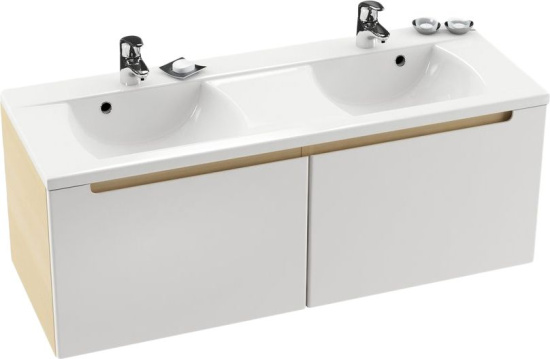 Тумба с раковиной Ravak Classic 130 белая/береза