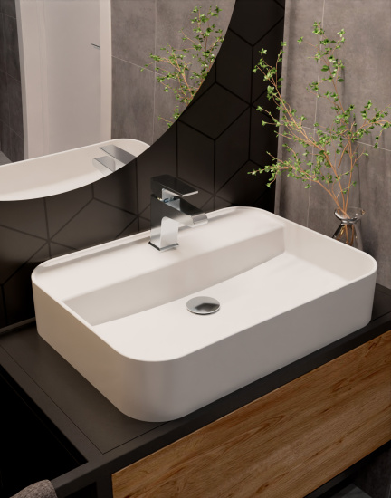 Смеситель для раковины AQUAme Prato AQMP6121  с донным клапаном