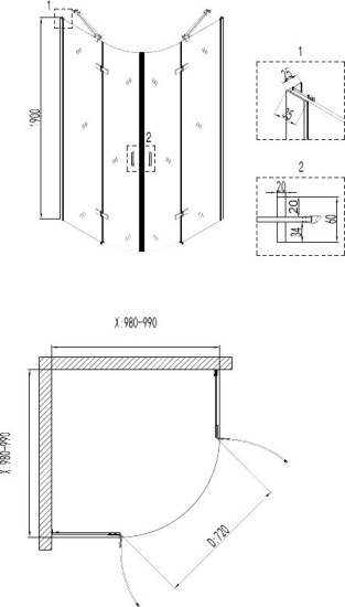 Душевое ограждение Niagara Nova NG-6616-08