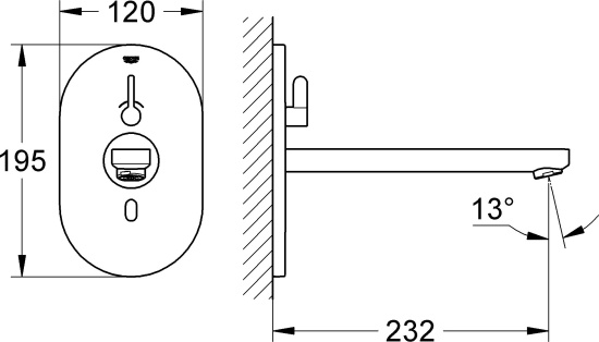 Смеситель для раковины Grohe Eurosmart Cosmopolitan E 36376000 хром