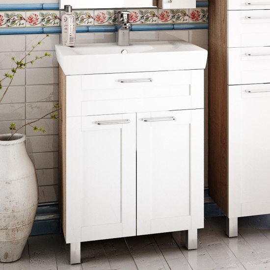 Мебель для ванной Iddis New Sena 60, напольная, белая, дерево