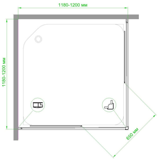 Душевой уголок Royal Bath HPD RB 1212 HPD-C 120x120