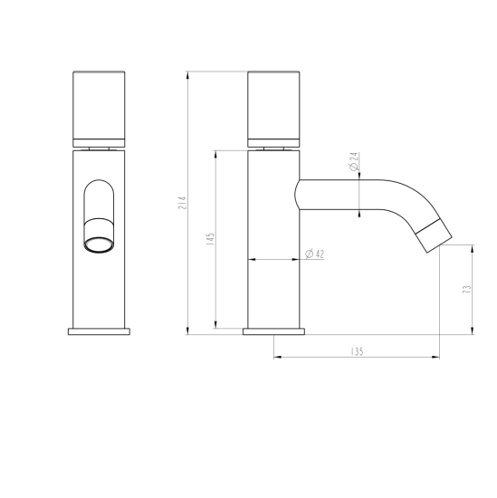 Смеситель для раковины Boheme Stick Linea 121-CRCR.3
