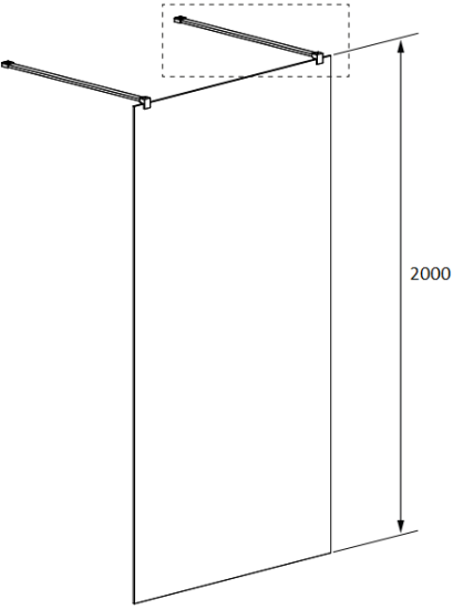 Душевая перегородка Radaway Modo X Black I Frame 120