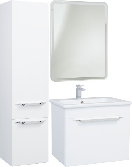 Тумба с раковиной Bellezza Альдо 60 белая, 1 ящик