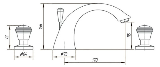 Смеситель для биде Migliore Axo Swarovski ML.AXO-613F Br