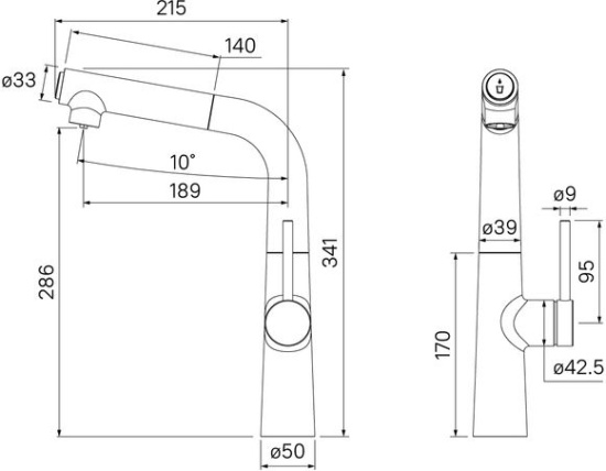 Смеситель для кухни Iddis Pure PURBLPFi05