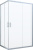 Душевой уголок Vegas Glass ZA-F Novo 100*80 01 01 профиль белый, стекло прозрачное