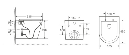 Подвесной унитаз WeltWasser Salzbach 043 GL-WT