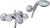 Смеситель для ванны Migliore Korona Swarovski ML.KRN-4702 Cr