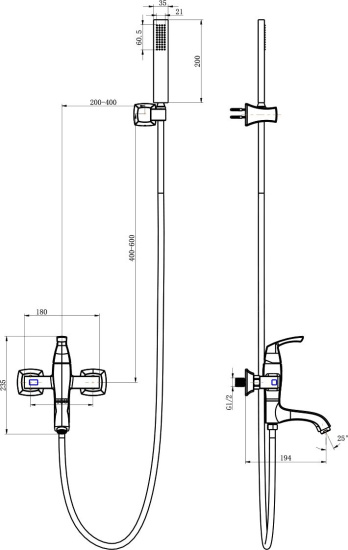 Смеситель для ванны Lemark Nubira LM6214ORB