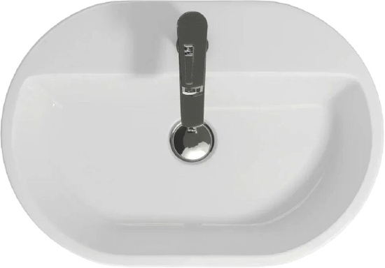 Мебель для ванной Runo Вудлайн 65, скандинавский дуб, раковина Caspia 60 Oval