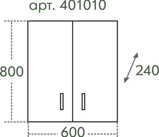 Шкаф СанТа Стандарт ПШ 60х80 2 двери