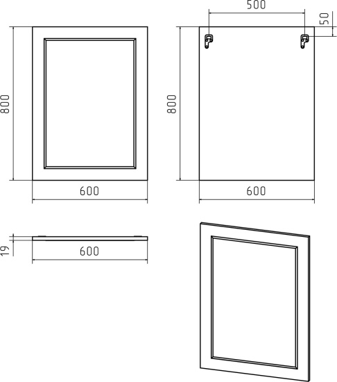 Мебель для ванной Misty Лейла 60 белая