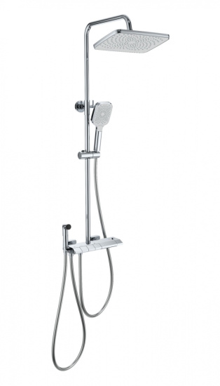 Душевая стойка Wonzon & Woghand Muse Piano WW-B4132-A-CR с техническим душем и термостатом