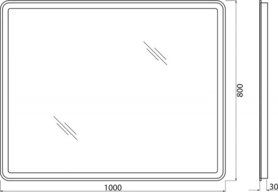 Зеркало BelBagno Marino SPC-MAR-1000-800-LED-TCH-WARM с подсветкой и подогревом