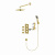 Душевая система с термостатом Timo Tetra-thermo SX-0179/17SM золото матовое встраиваемая
