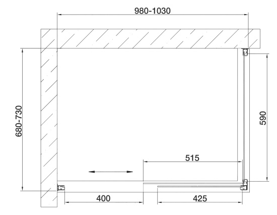 Душевой уголок Vegas Glass ZP+ZPV 100*70 09 10 профиль золото, стекло сатин