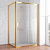 Душевой уголок Vegas Glass ZP+ZPV 120*80 09 02 профиль золото, стекло шиншилла