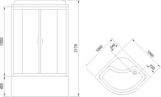 Душевая кабина Royal Bath RB100NRW-T-CH