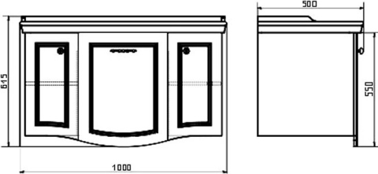 Тумба с раковиной Comforty Палини 100