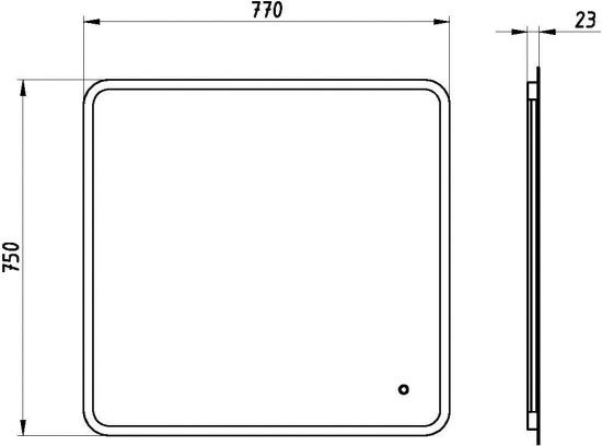 Зеркало ASB-Woodline Санди 80