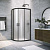 Душевой уголок Vegas Glass ZS-F NOVO h2000 100*90 02М 10, профиль черный матовый, стекло сатин