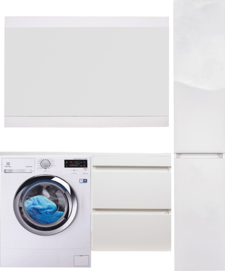 Мебель для ванной Style Line Даллас 110 Люкс Plus подвесная, белая, эмаль