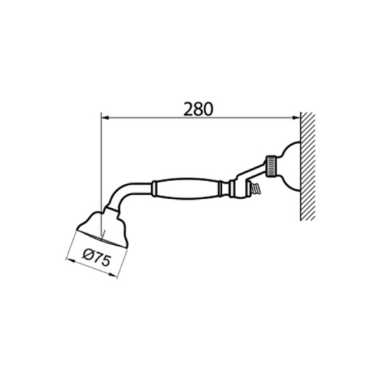 Душевой гарнитур Webert Shower Set AC0704017, хром/золото