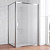 Душевой уголок Vegas Glass ZP+ZPV 120*80 08 10 профиль глянцевый хром, стекло сатин