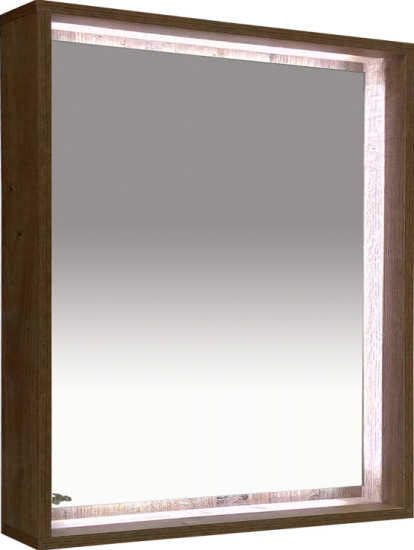 Зеркало Misty Даллас 80 светлое дерево, с подсветкой