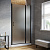 Душевая дверь в нишу Vegas Glass EP-F-1 LUX 110 02М 10 R, профиль черный матовый, стекло сатин