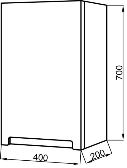 Шкаф Cerutti SPA Пьемонт 40 правый подвесной