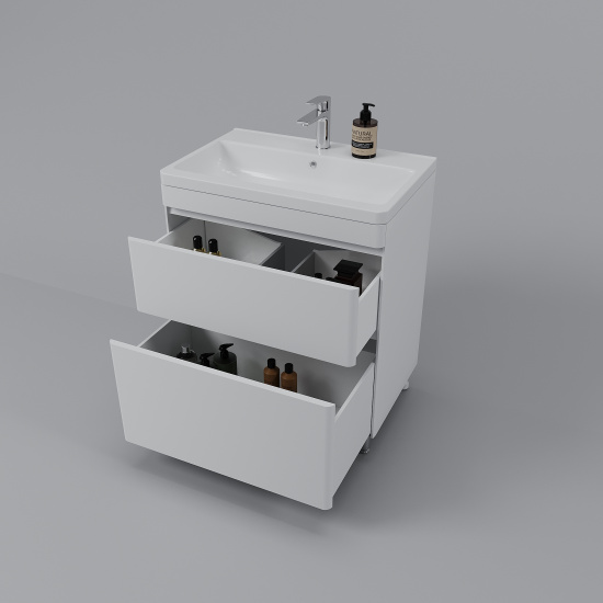 Тумба с раковиной Style Line Атлантика 70 Люкс антискрейч, Plus напольная