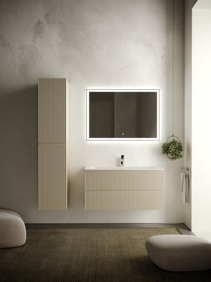 Тумба с раковиной Sancos Snob R 100 Beige Soft SNR100CE, подвесная