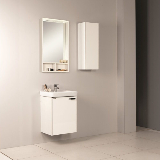 Зеркало Aquaton Йорк 50 белый/выбеленное дерево