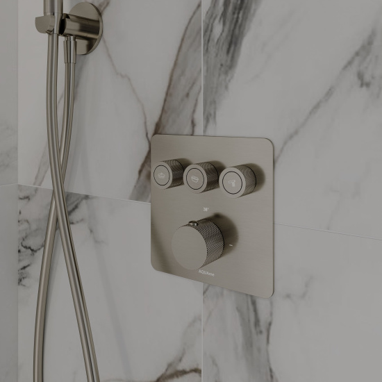 Смеситель для ванны AQUAme AQM8812BN термостат на 3 потребителя