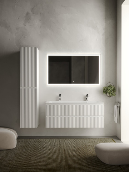 Тумба с раковиной Sancos Snob R 120 Bianco SNR120W, подвесная