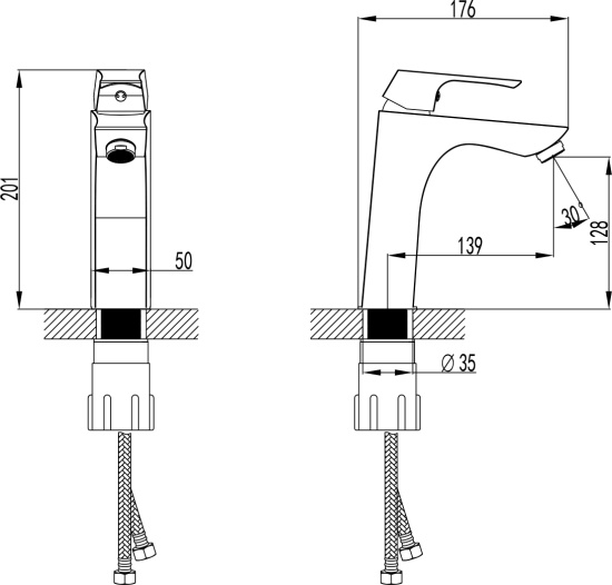 Смеситель для раковины Lemark Unit LM4537C
