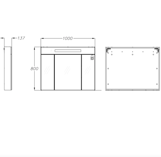 Зеркало-шкаф Opadiris Фреш 100