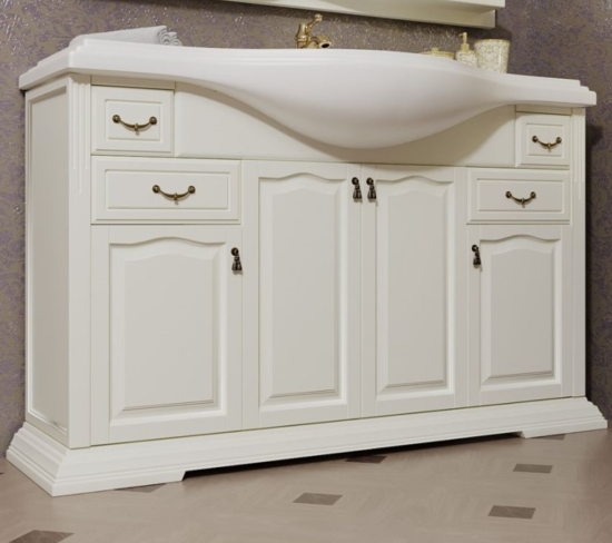 Тумба с раковиной Opadiris Риспекто 120 слоновая кость