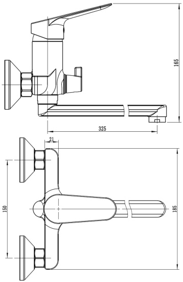 Смеситель для ванны Esko Kazan KZ31