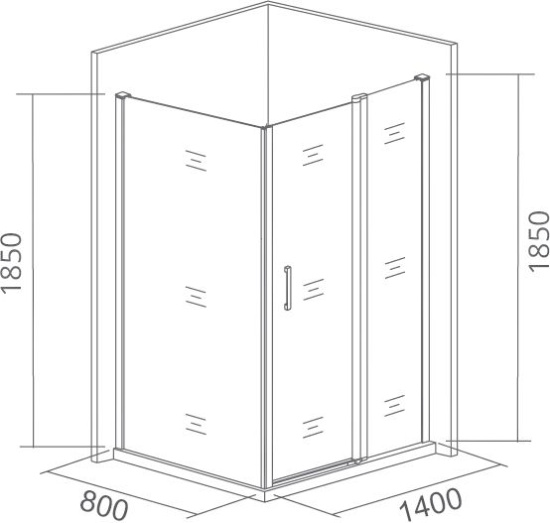 Душевой уголок Good Door Latte WTW+SP-C-WE 140x80