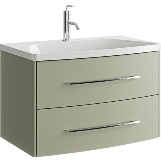Тумба с раковиной Aqwella 5 stars Neringa 80 шалфей зеленый