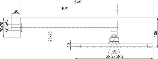 Верхний душ Bossini Cosmo H69598I.073