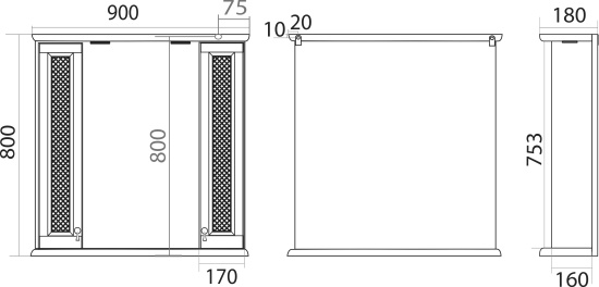 Зеркало Misty Вивьен 90 с подсветкой